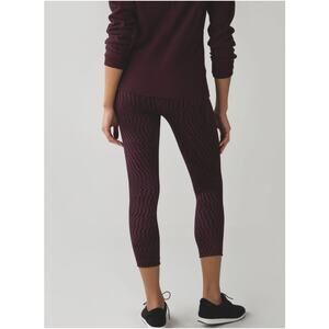 Lululemon Wunder Under Crop Hi Rise Shifted Horizon Yoga Leggings Womens Size 4